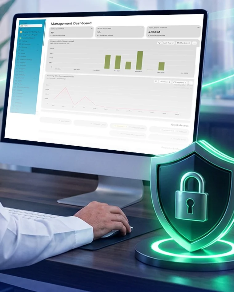 أمن حساباتك بضغطة زر مع ERPNext من أيبان