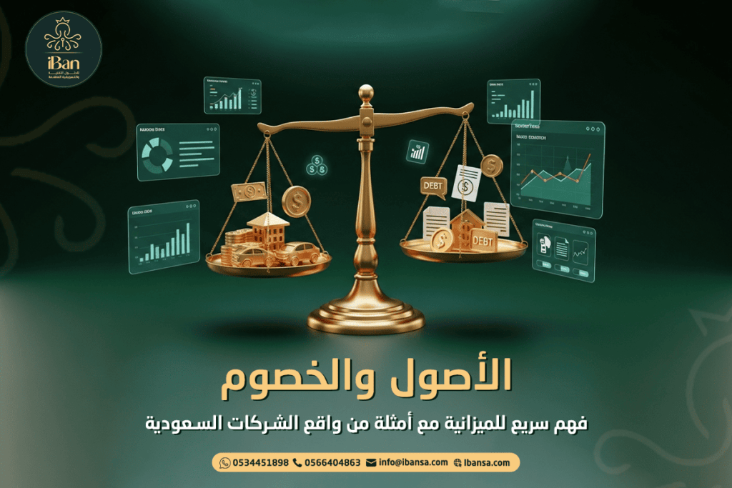 الأصول والخصوم: فهم سريع للميزانية مع أمثلة من واقع الشركات السعودية