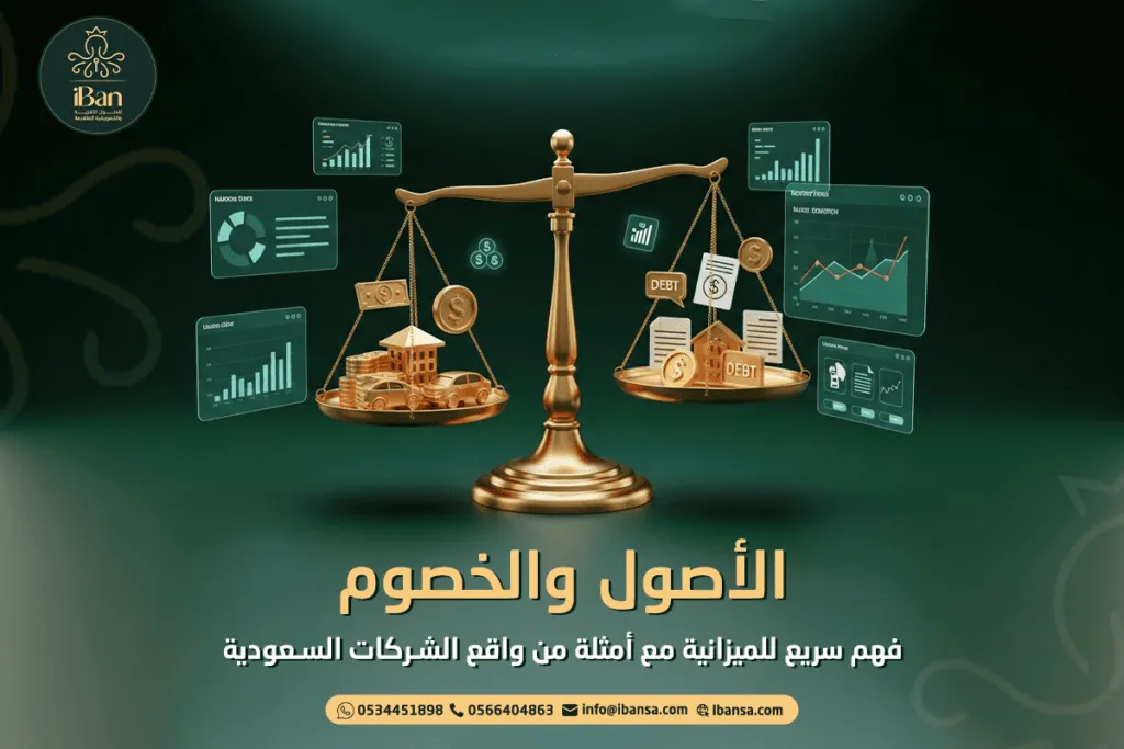 الأصول والخصوم: فهم سريع للميزانية مع أمثلة من واقع الشركات السعودية