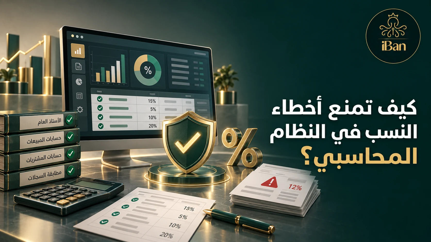 تصميم يوضح كيف تمنع أخطاء النسب في النظام المحاسبي؟