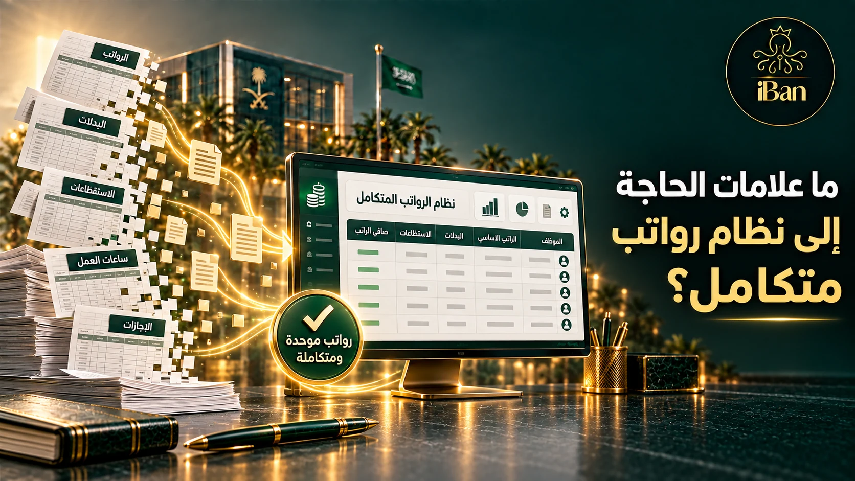 تصميم يوضح ما علامات الحاجة إلى نظام رواتب متكامل؟