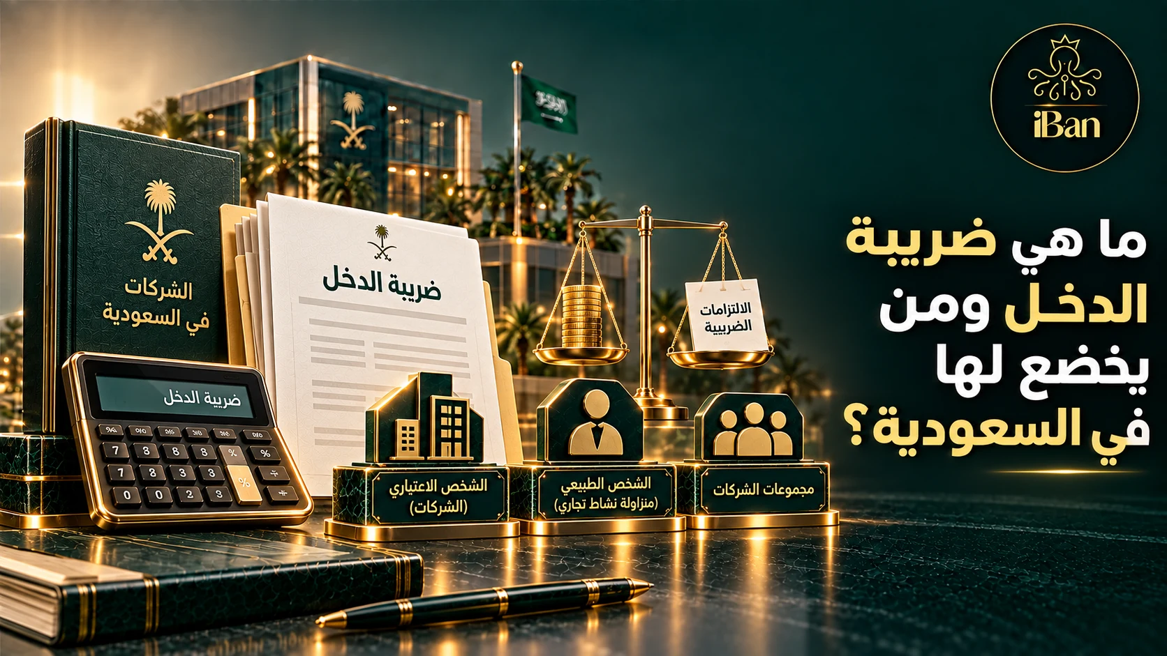 ضريبة الدخل تصميم يوضح ما هي ضريبة الدخل ومن يخضع لها في السعودية؟