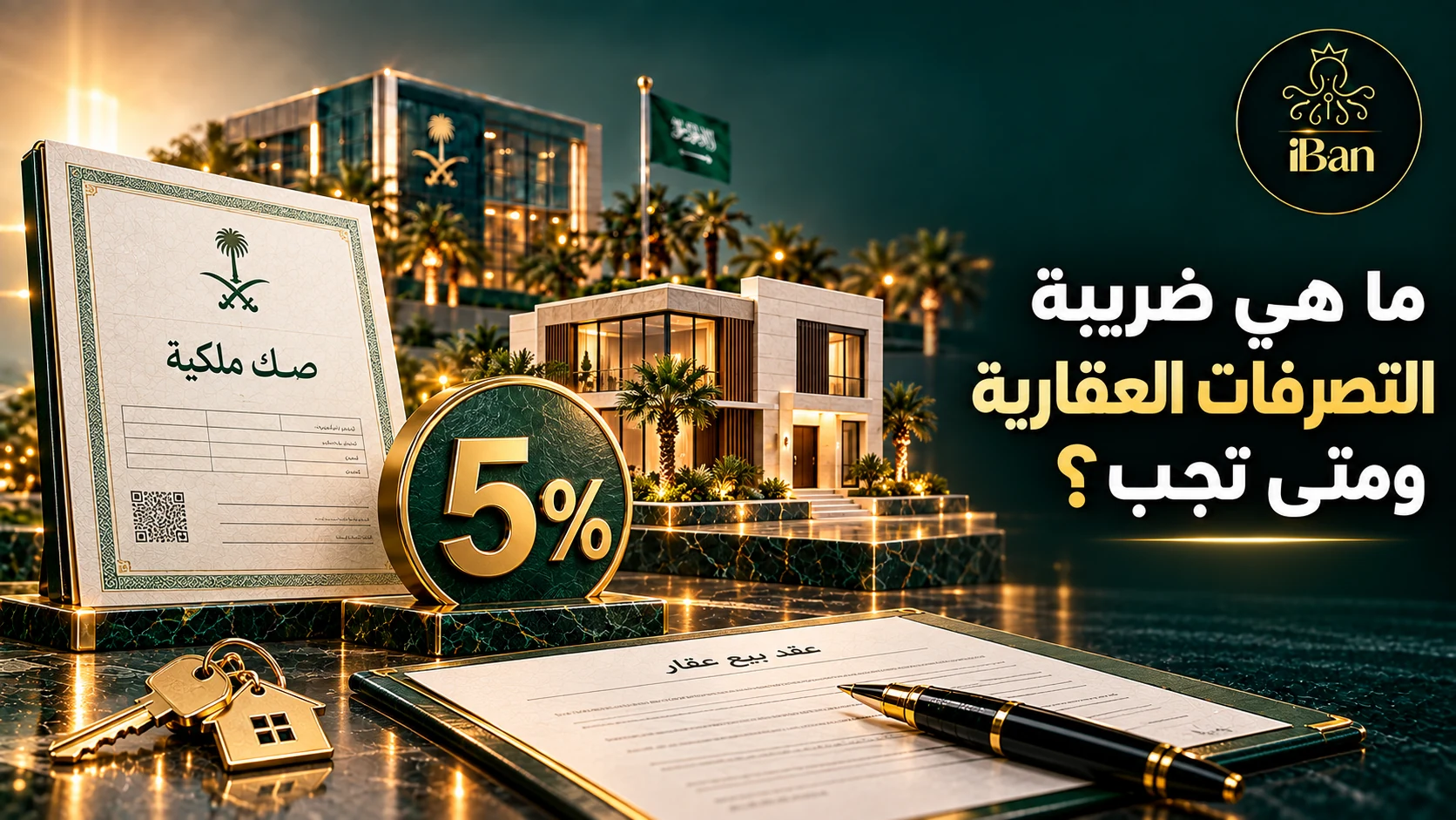 التصرفات العقارية تصميم يوضح ما هي ضريبة التصرفات العقارية ومتى تجب؟