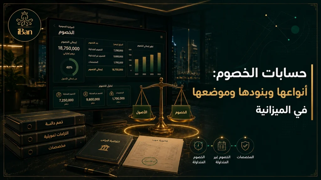 حسابات الخصوم: أنواعها وبنودها وموضعها في الميزانية