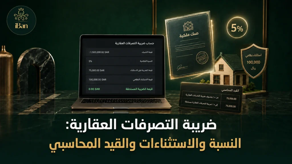 ضريبة التصرفات العقارية: النسبة والاستثناءات والقيد المحاسبي