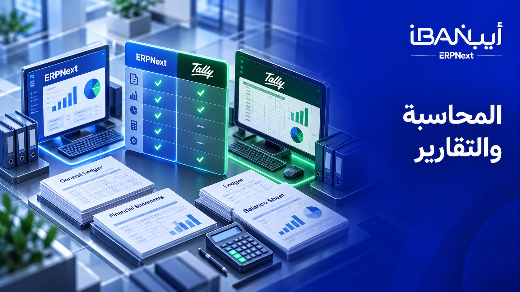 مقارنة المحاسبة والتقارير بين ERPNext وTally